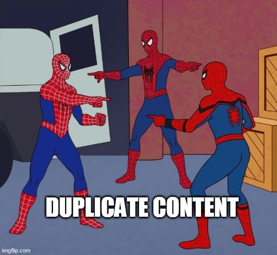 duplicate content meme for saas companies
